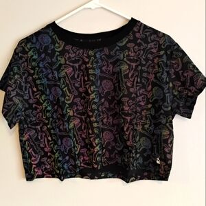 New in Bag Women's Mushroom Reflective Crop Top